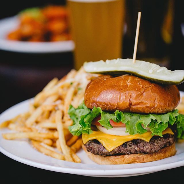 Enjoy a 🍔 &amp; a 🍺 for only $🔟 Every Thursday!!! .
.
.
........
After 9pm Enjoy 3,2,1 Specials till Close $1 Domestics
$2 AMF&rsquo;s $3 Green Teas
